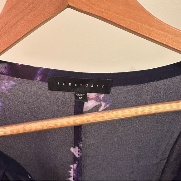 Sanctuary Navy and Purple Floral Blouse - Picture 3 of 5